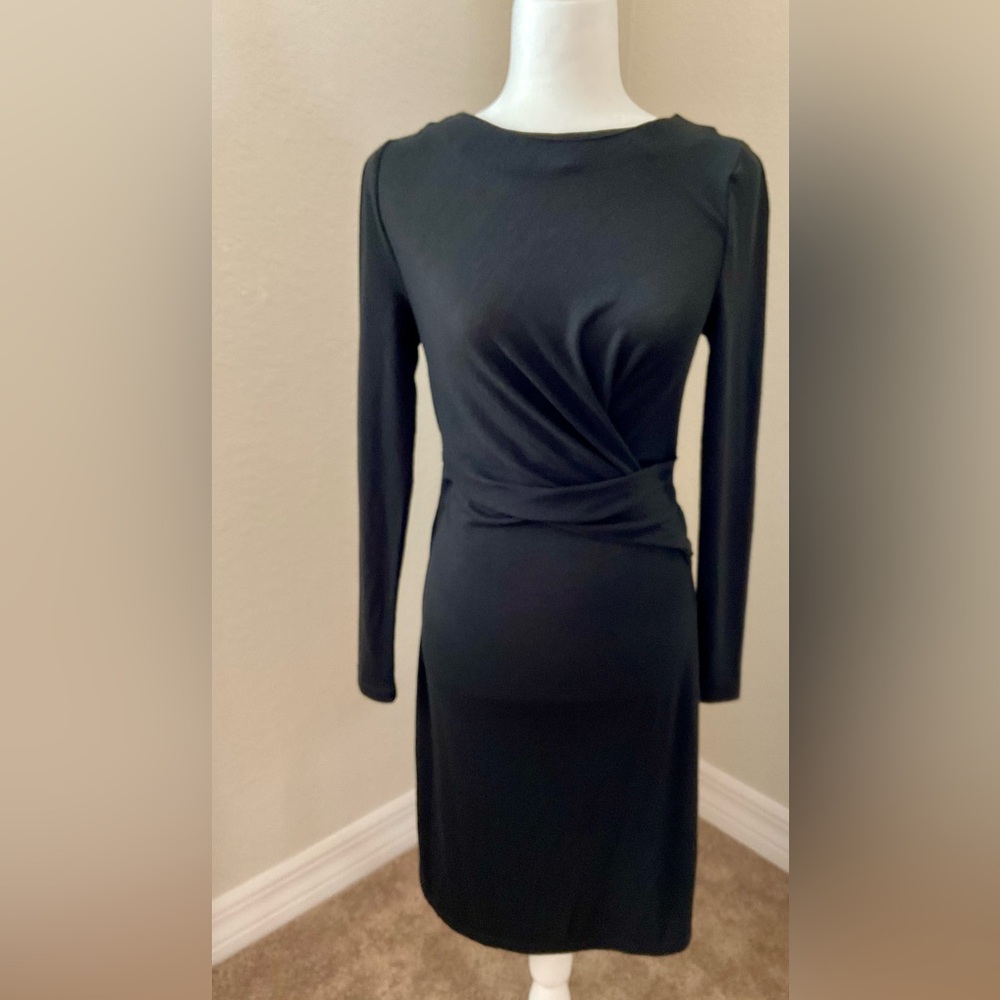 Banana Republic Womens Size Small Ruched Waist Long Sleeve Dresss